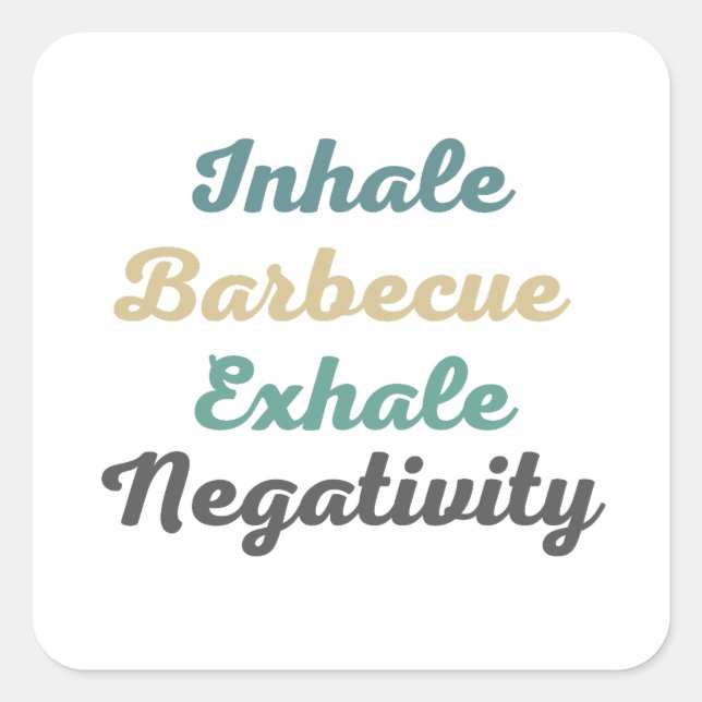 Pegatinas de la Negatividad de Exhale de Barbacoa  (Anverso)