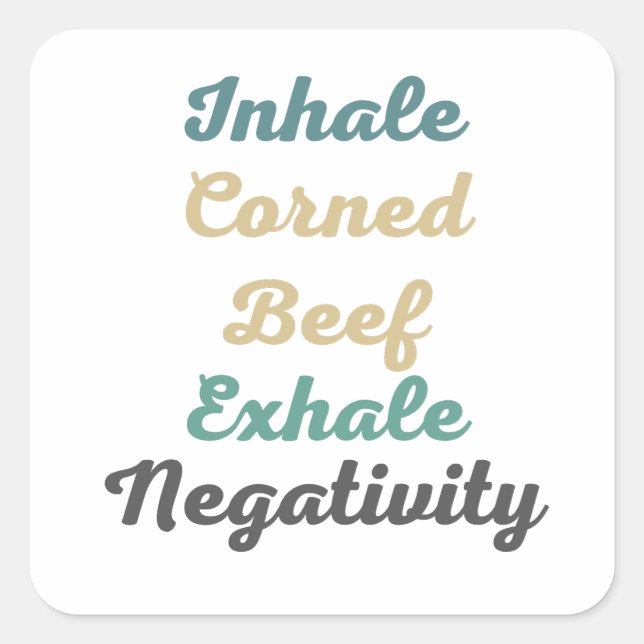 Pegatinas de la Negatividad de Exhale de Carne de  (Anverso)