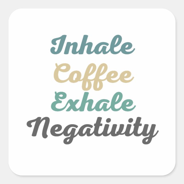 Pegatinas de la Negatividad por Exhale de Café Inh (Anverso)