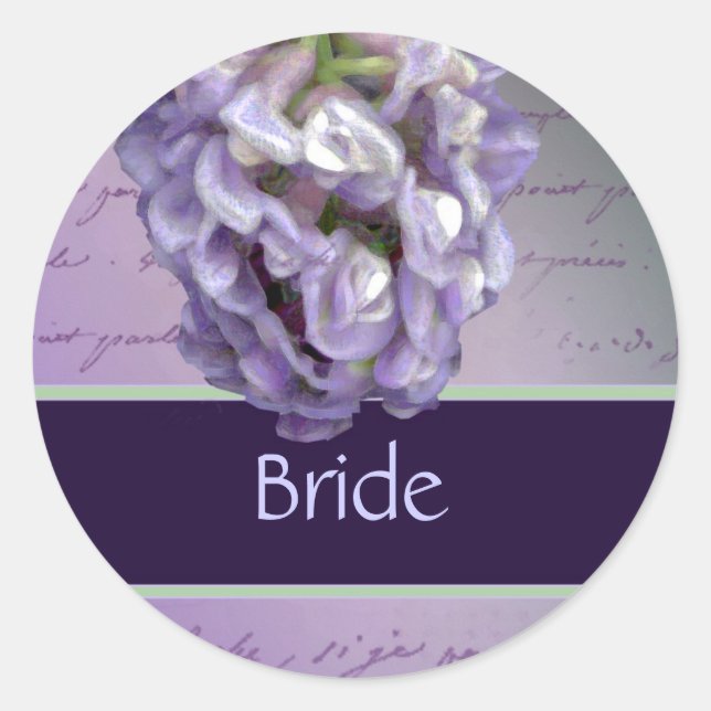 Pegatinas de la novia lilac (Anverso)