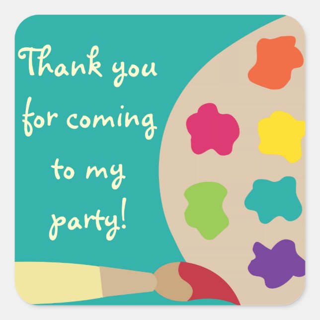 Pegatinas de la paleta de arte - Verde azulado (Anverso)