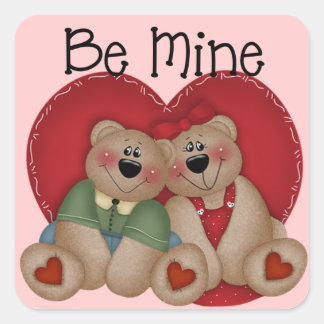 Pegatinas De La Pareja De Oso Sé El día de San Val
