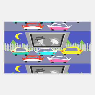 Pegatinas de la película del autocinema de la