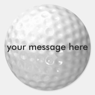 Pegatinas de la pelota de golf Mensaje de personal