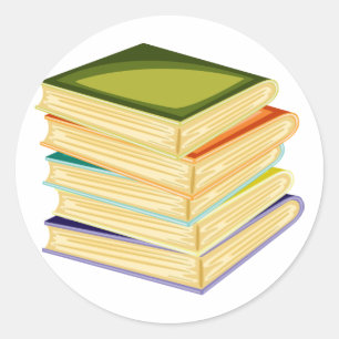 Pegatinas De La Pila De Libros Escolares