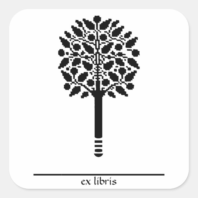 Pegatinas de la placa de biblioteca de árboles (Anverso)