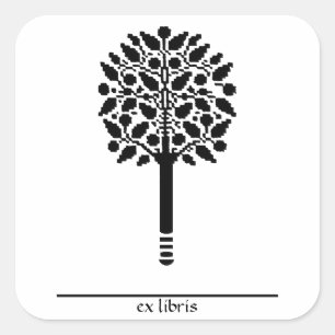 Pegatinas de la placa de biblioteca de árboles