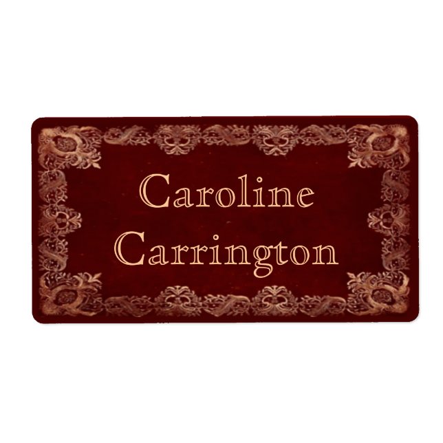 Pegatinas de la placa de biblioteca personal de cu (Frente)