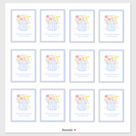 Pegatinas de la placa de la abertura de las flores