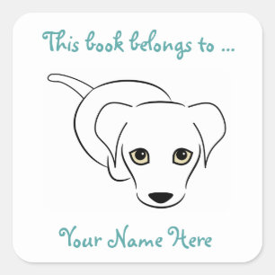Pegatinas de la placa de Personalizable de Cachorr