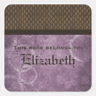 Pegatinas de la placa de reserva de Steampunk meta