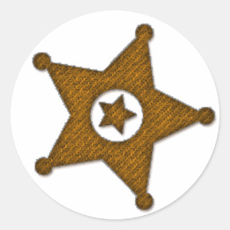 Pegatinas de la placa Sherriff occidental con text