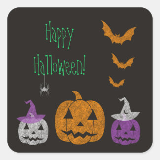 Pegatinas de la Plaza Chalkboard Halloween