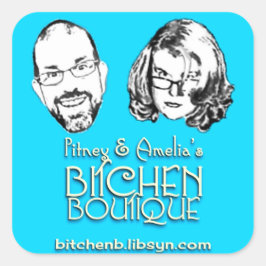 Pegatinas de la plaza con el logotipo de Bitchen B