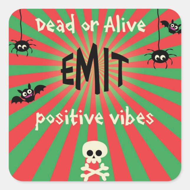 Pegatinas de la Plaza de Halloween (Anverso)