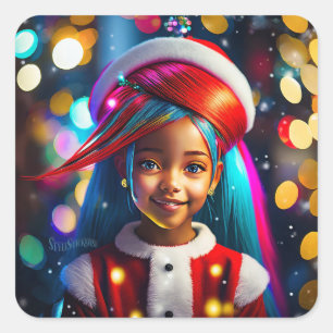 Pegatinas de la plaza de la esquina redonda clásic