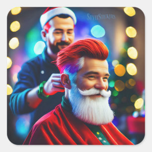 Pegatinas de la plaza de la esquina redonda clásic