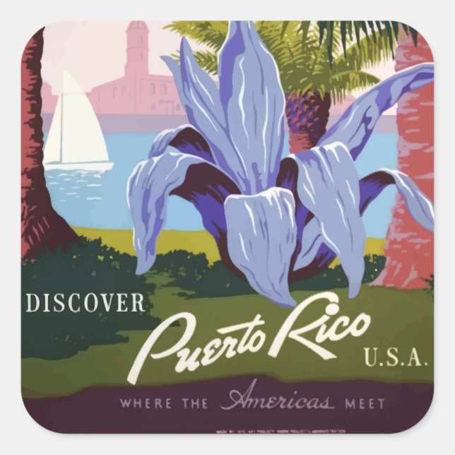 Pegatinas de la Plaza de Puerto Rico (Anverso)