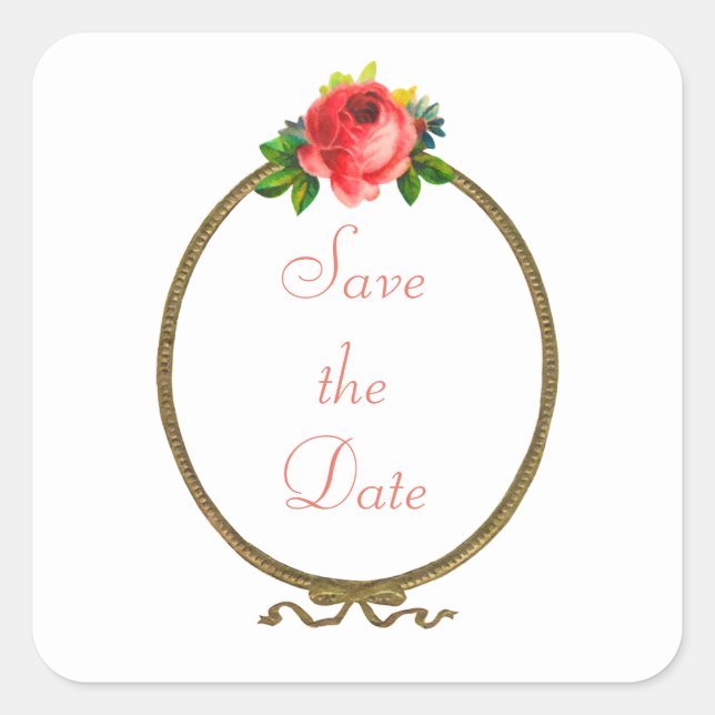 Pegatinas de la plaza del bastidor de flores (Anverso)