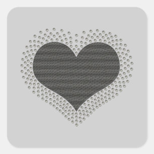 Pegatinas de la Plaza del Corazón Metálico, Gris