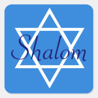 Pegatinas de la Plaza Judía Azul Shalom