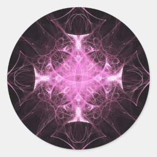 Pegatinas de la Princesa Fractal Gótica Rosa