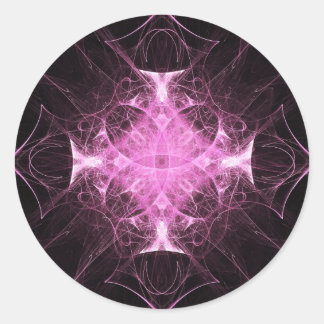 Pegatinas de la Princesa Fractal Gótica Rosa