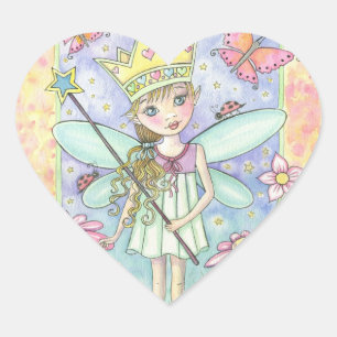 Pegatinas de la Princesita Hada Corazón