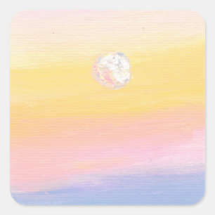Pegatinas de la puesta de sol rosa