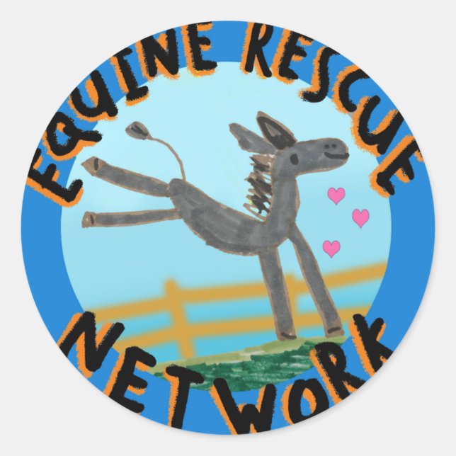 Pegatinas de la Red de Rescate de Equine (Anverso)