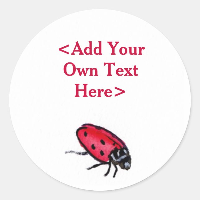 Pegatinas de la Red Lady Bug Insect Personalizado (Anverso)