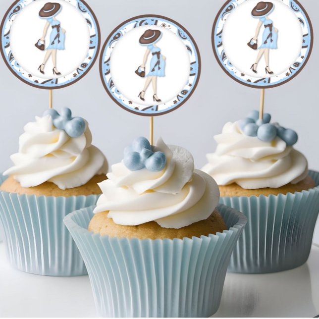 Pegatinas de la repostería Blue baby Shower (Subido por el creador)
