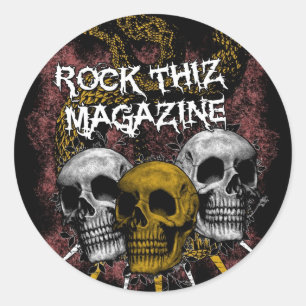 Pegatinas de la revista Rock Thiz 3 Skulls & Spike