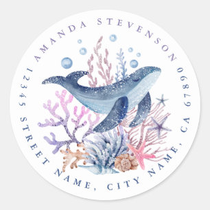 Pegatinas de la Ronda Ballena Azul