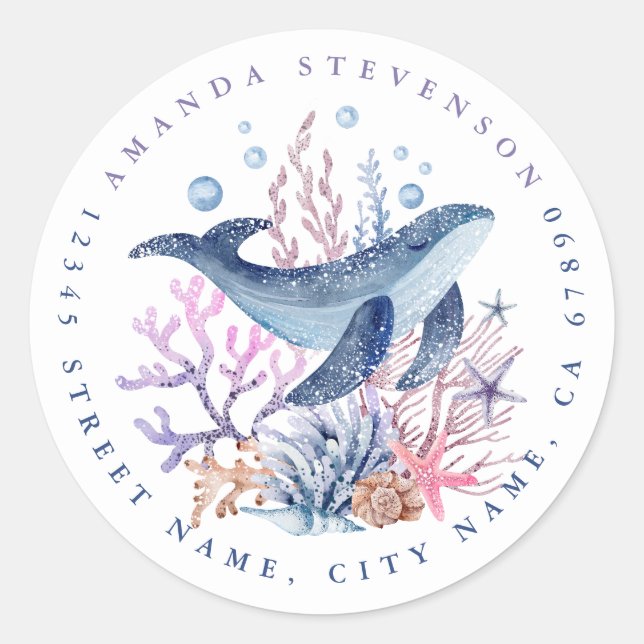 Pegatinas de la Ronda Ballena Azul (Anverso)