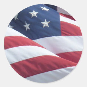 Pegatinas de la Ronda Bandera de Estados Unidos