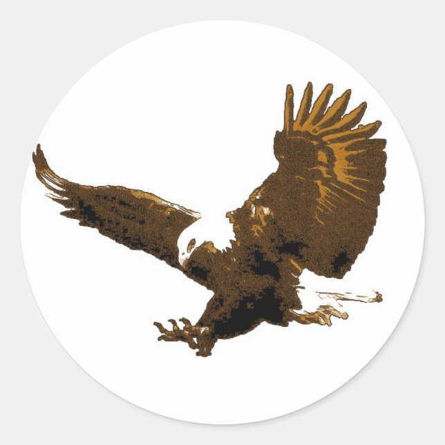 Pegatinas de la Ronda de Aterrizaje del Águila Cal (Anverso)