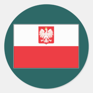 Pegatinas de la Ronda de Bandera Falcon de Polonia
