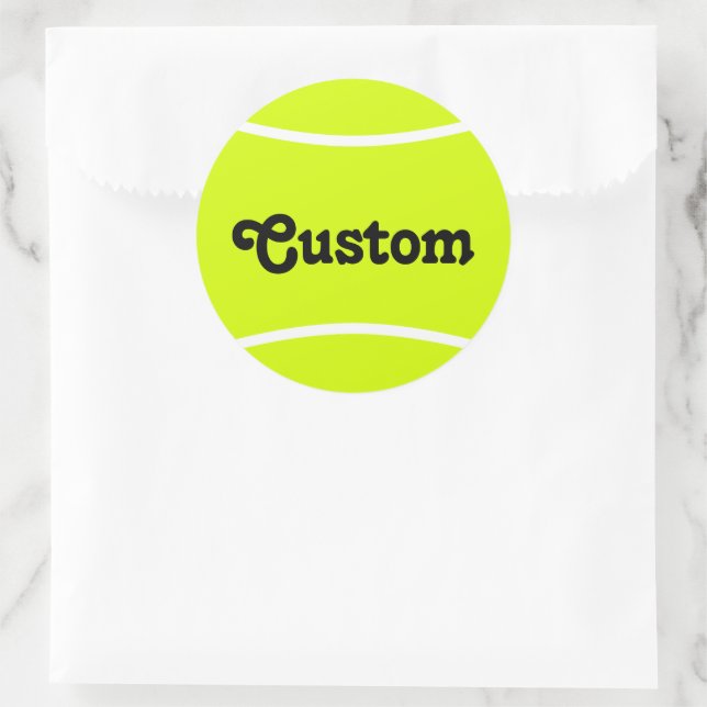 Pegatinas de la ronda de bolas de tenis personaliz (Bolso)