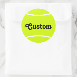Pegatinas de la ronda de bolas de tenis personaliz