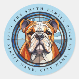Pegatinas de la Ronda de bulldog