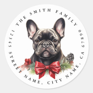 Pegatinas de la Ronda de Bulldog de Francia