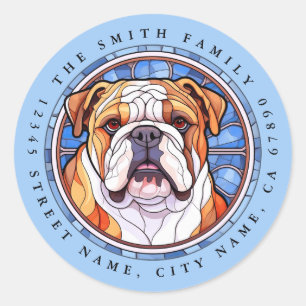 Pegatinas de la Ronda de Bulldog de Inglaterra