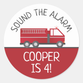 Pegatinas de la ronda de camiones de bomberos por 