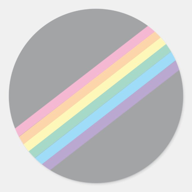 Pegatinas de la Ronda de Cielo y Arcoiris de Storm (Anverso)