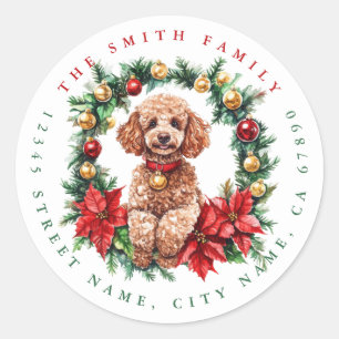 Pegatinas de la ronda de folletos de navidades