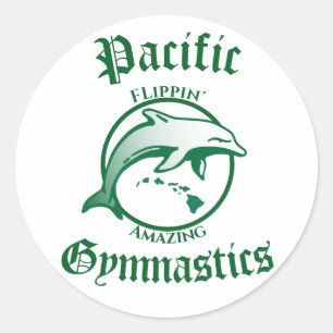 Pegatinas de la Ronda de Gimnasia del Pacífico