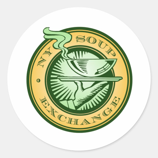Pegatinas de la Ronda de Intercambio de Sopa NY (Anverso)