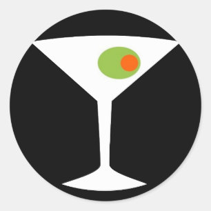 Pegatinas de la Ronda de Martini de Cine Clásico