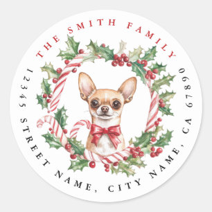 Pegatinas de la Ronda de navidades Chihuahua